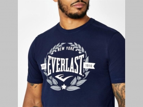 Everlast tmavomodré pánske tričko s tlačeným logom materiál 100% bavlna